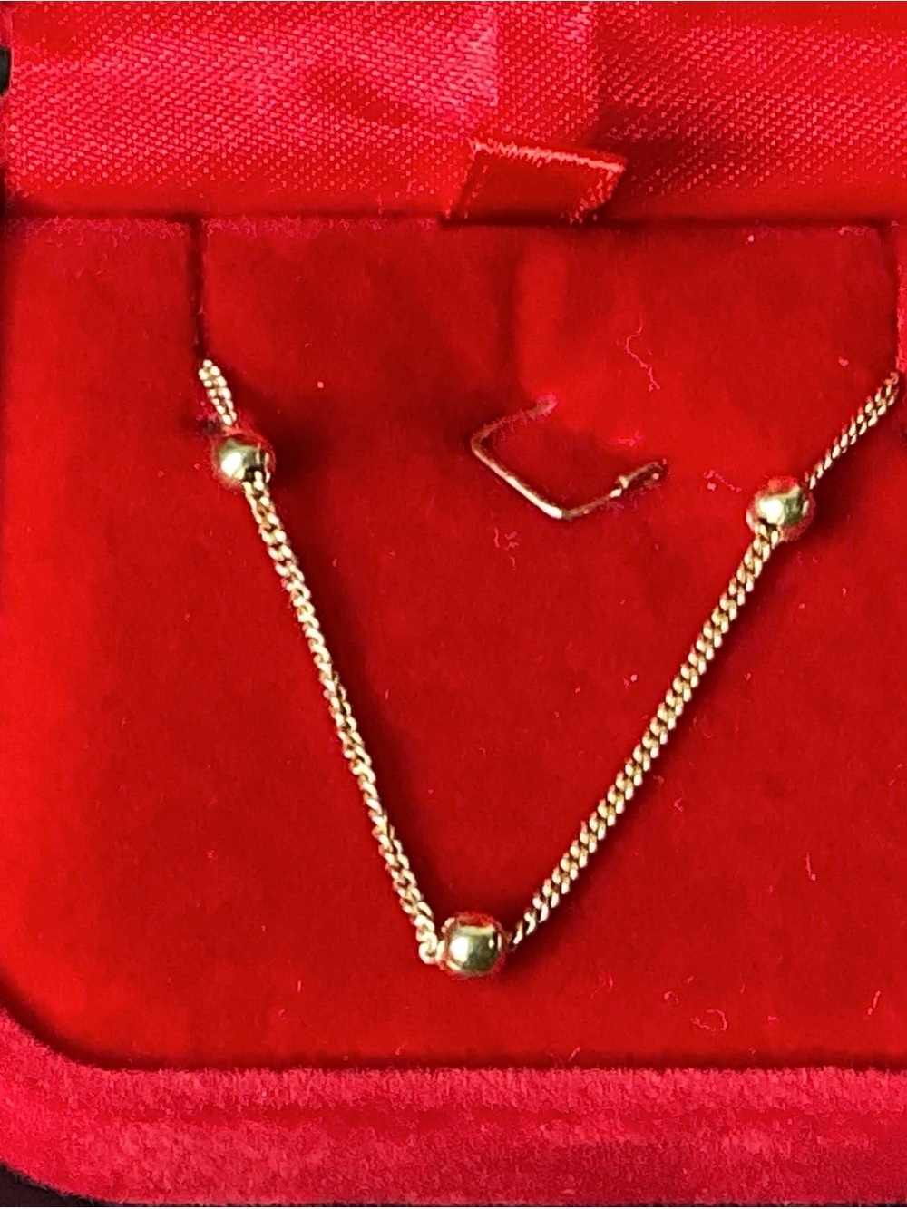 NWT 18K Solid Yellow Gold Peruvian Satellite Bead Chain Necklace Luxury